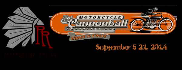 Cannonball motrocycle run banner